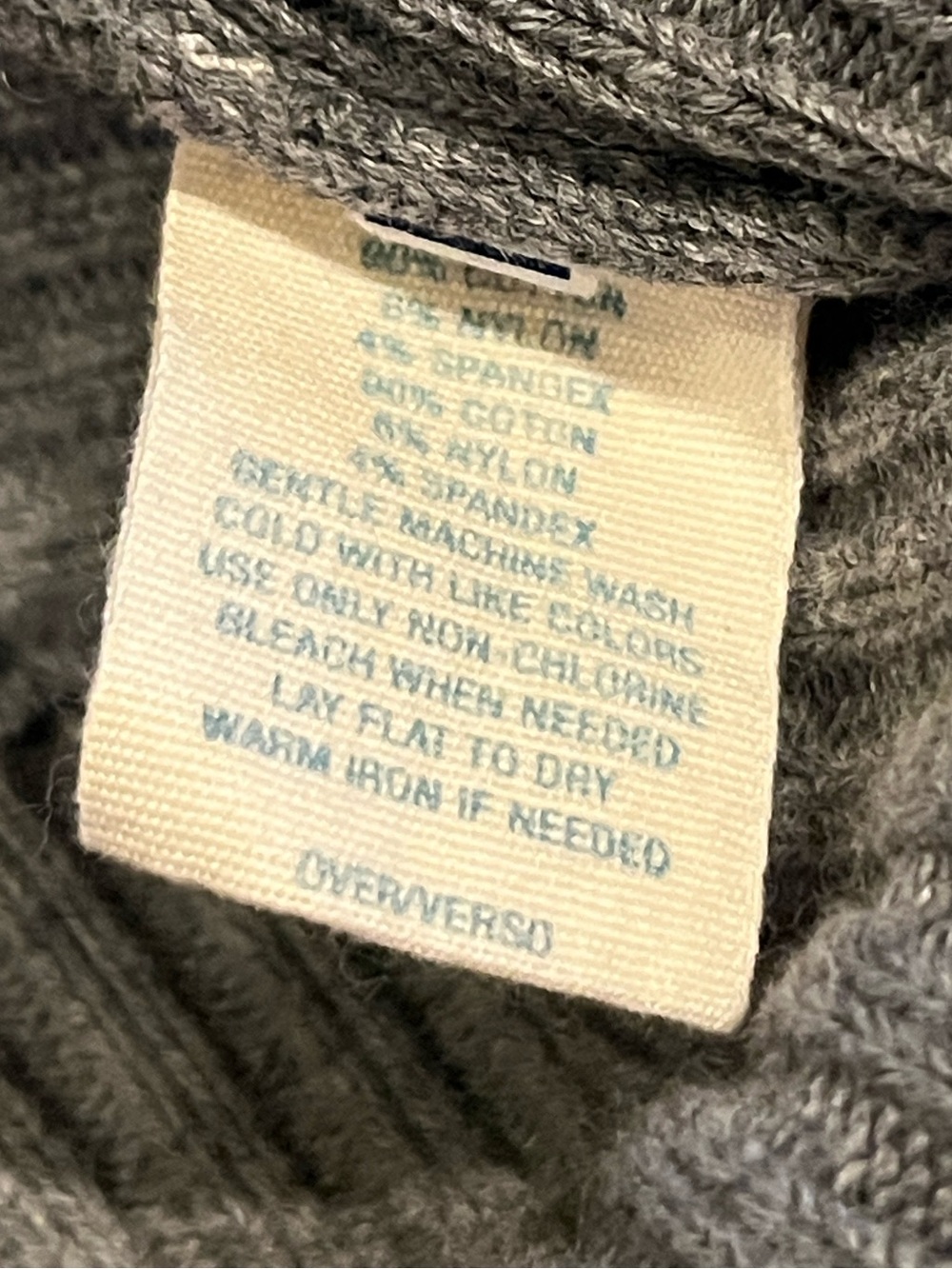 VTG American Eagle Outfitters Size Large Grey V-Neck Long Sleeve Sweater top - Picture 10 of 10